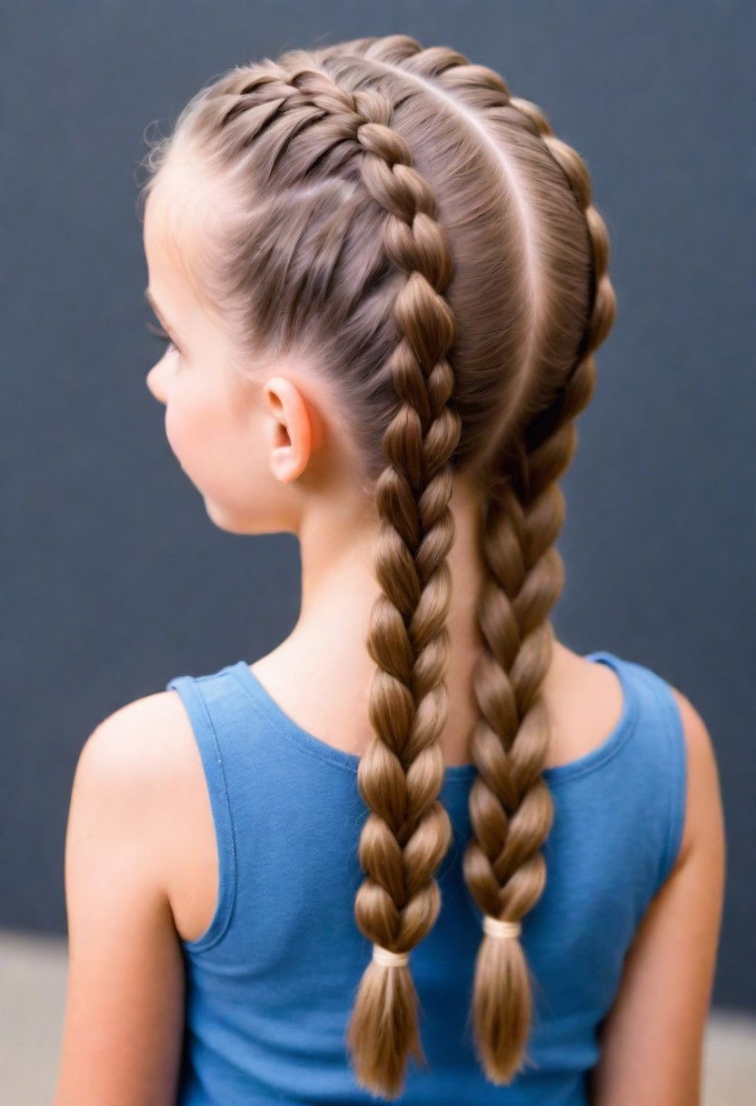 french braid hairstyle for little girl