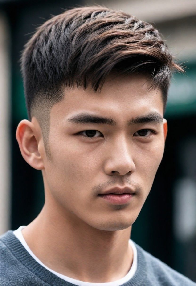 french crop hairstyle for asian men