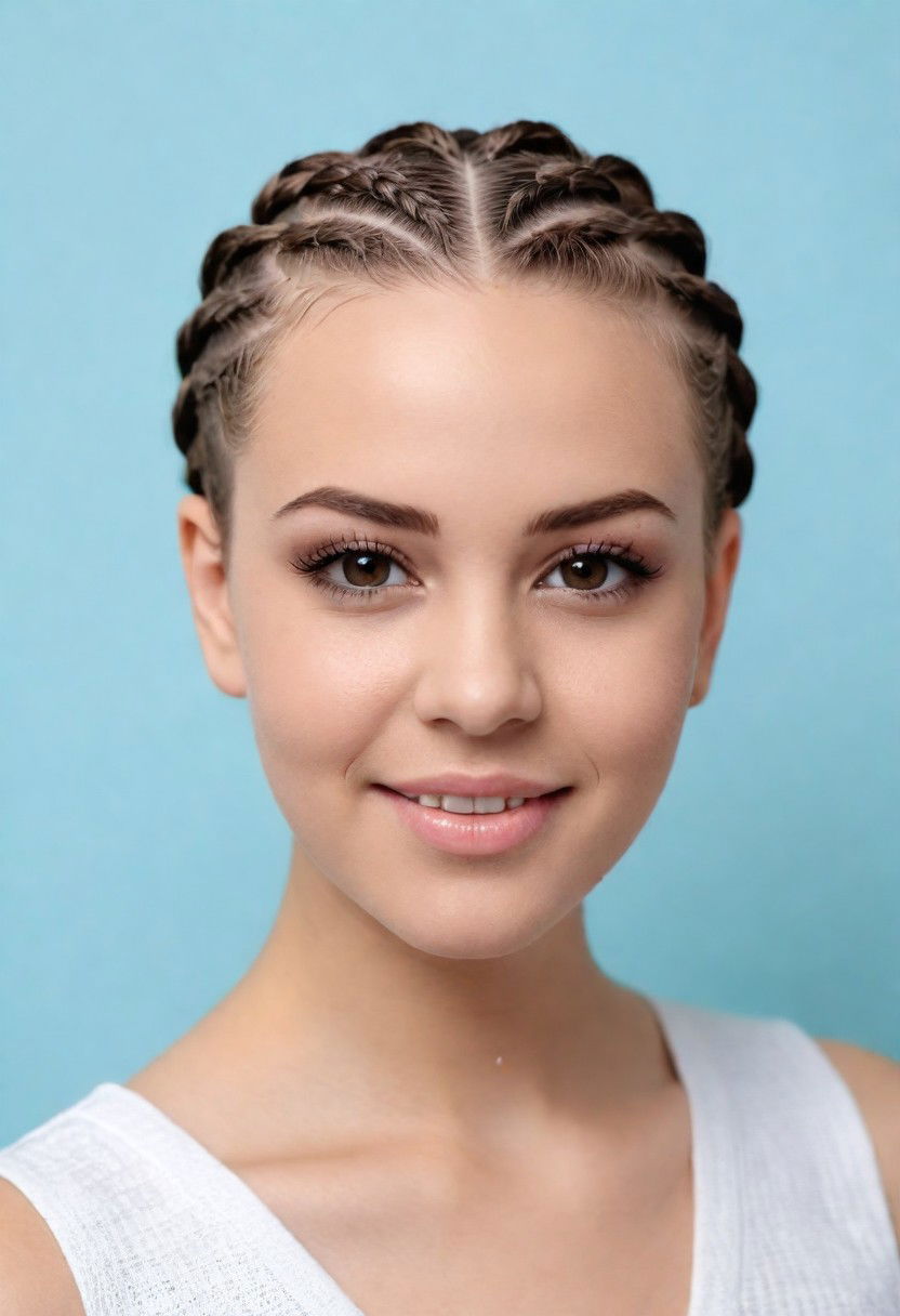 fun pixie cornrows hairstyle