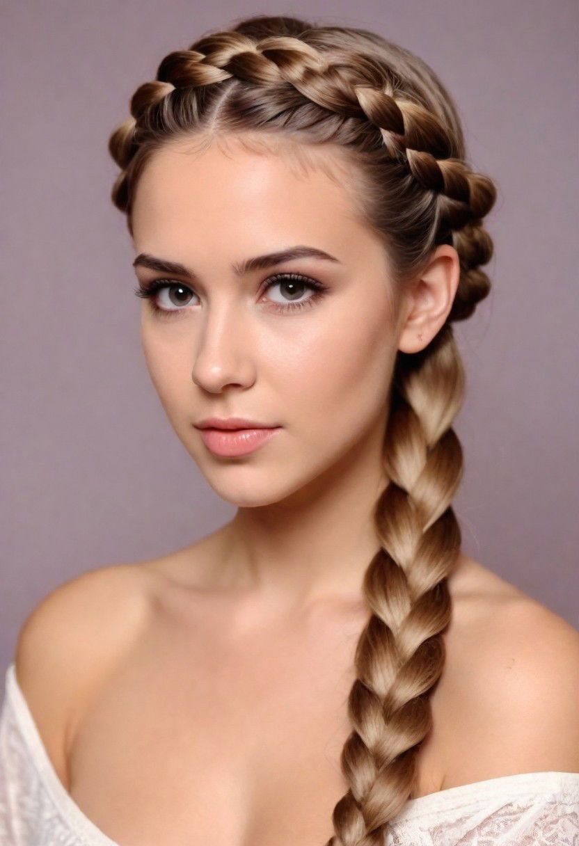 functional braided crown hairstyle