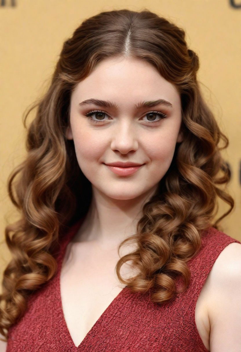 half up half down curly style for medium hair