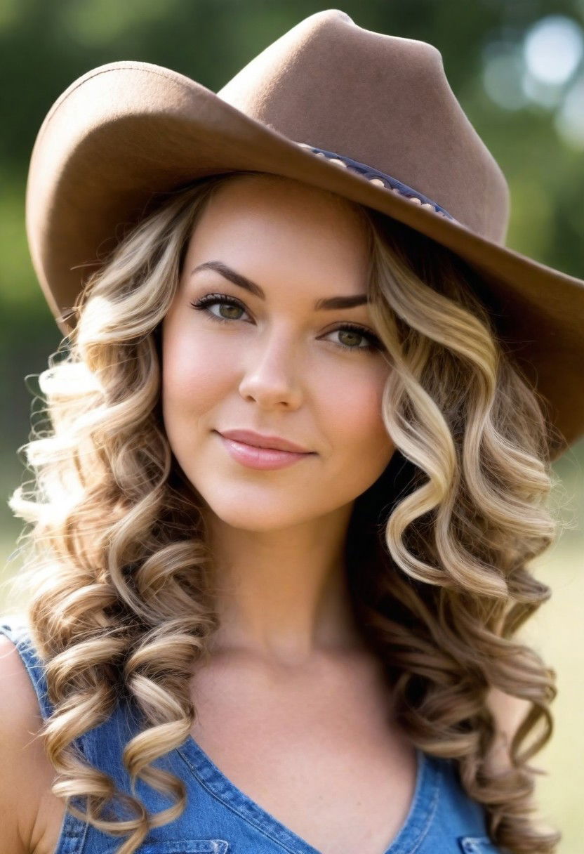 hat friendly curls hairstyle