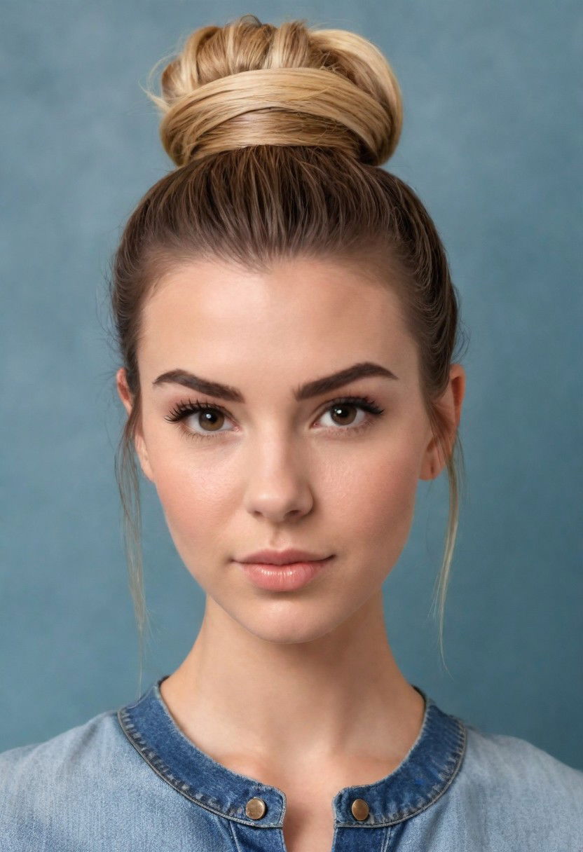 high bun with texture hairstyle