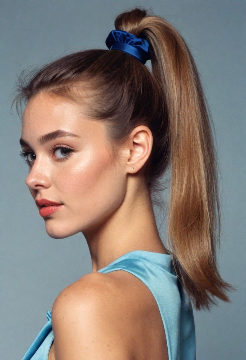 high ponytail hairstyle