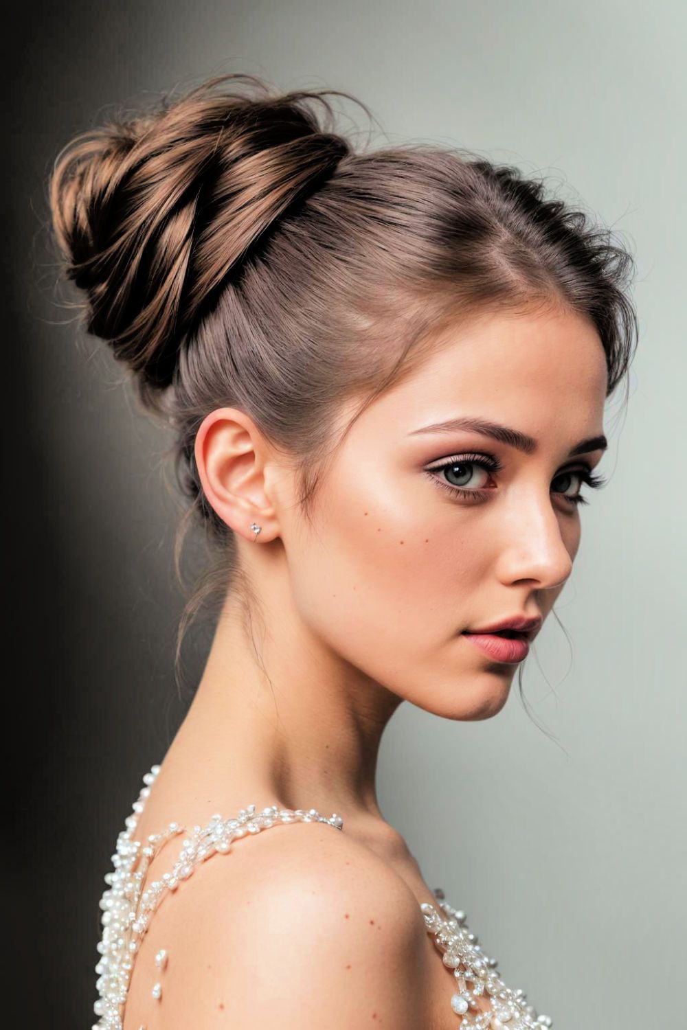 high volume updo hairstyle