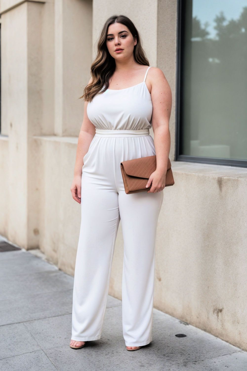 jumpsuit with a cinched waist plus size outfit
