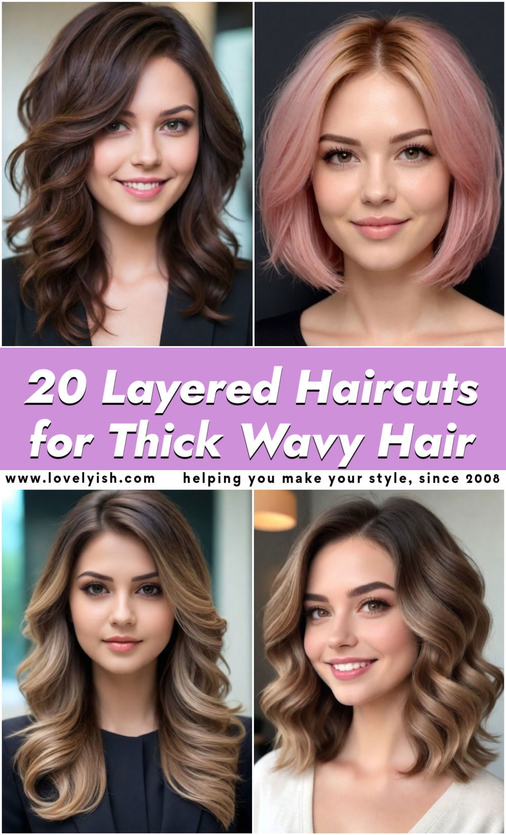 layered haircuts for thick wavy hair