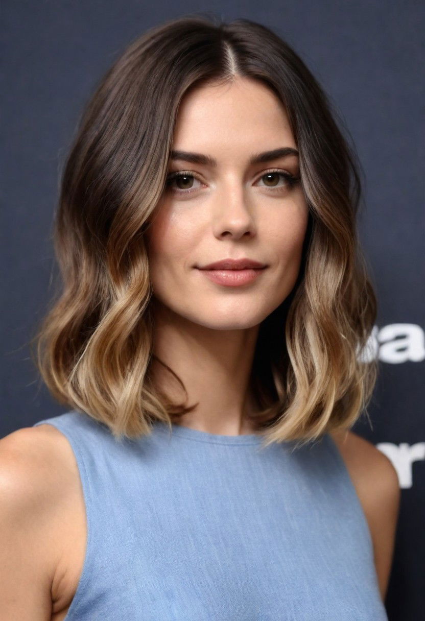 long bob with waves hairstyle