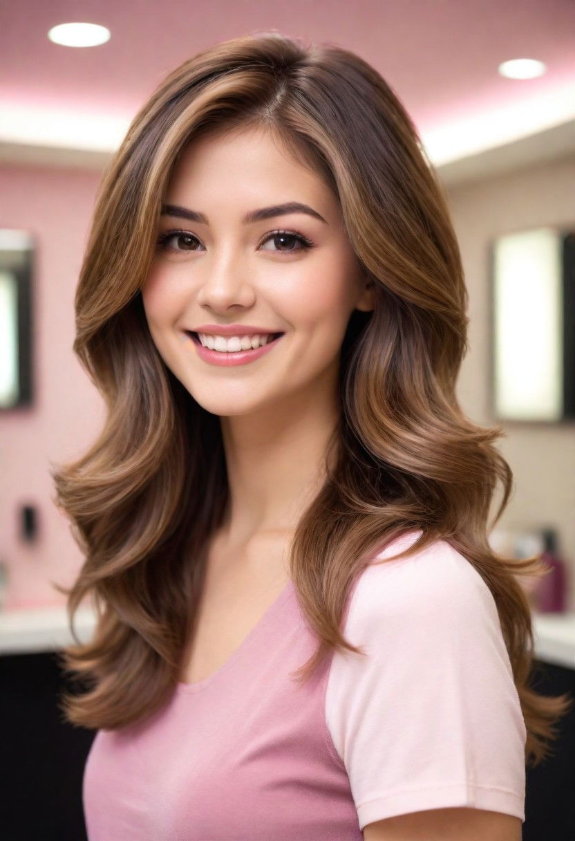 long layered cut with textured ends