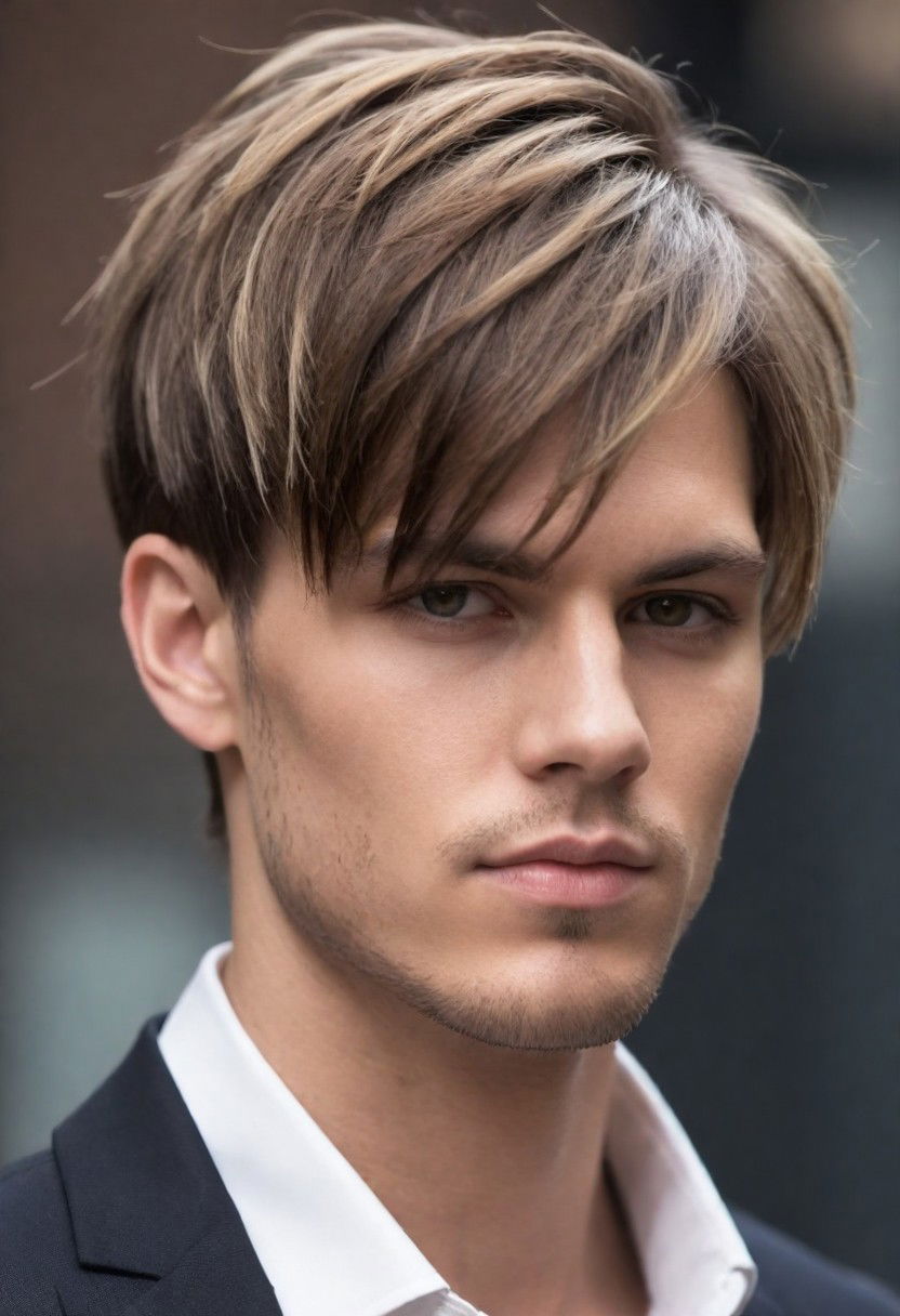 low fade with long fringe hairstyle