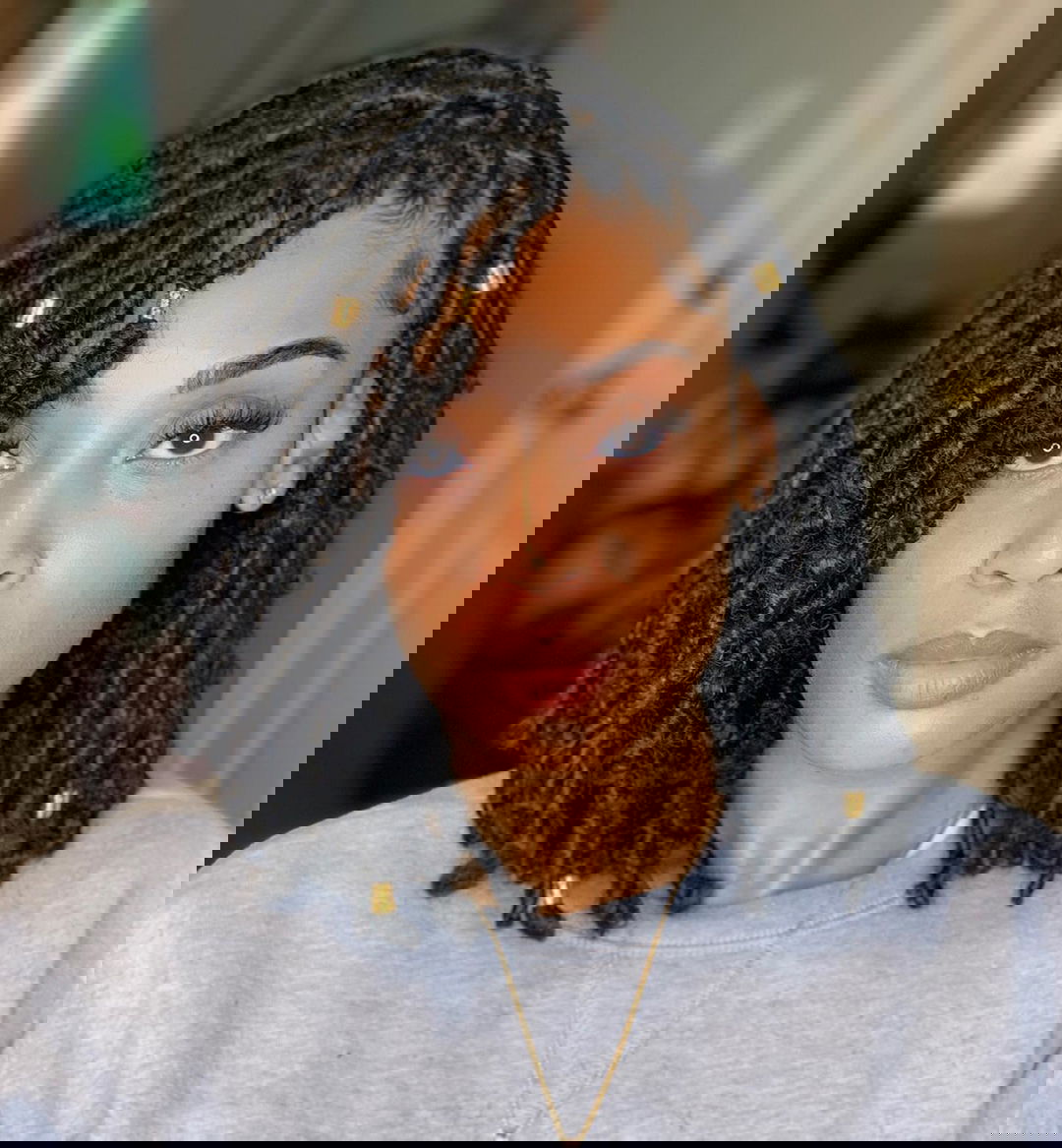 medium locs hairstyle