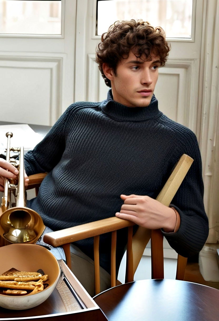 men shaggy curls hairstyle