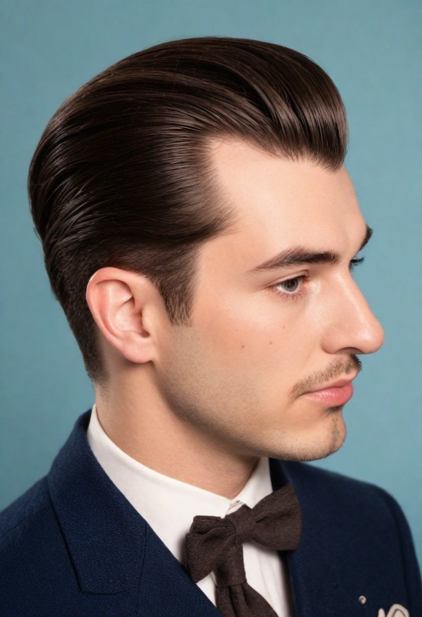 mens' ducktail hairstyle