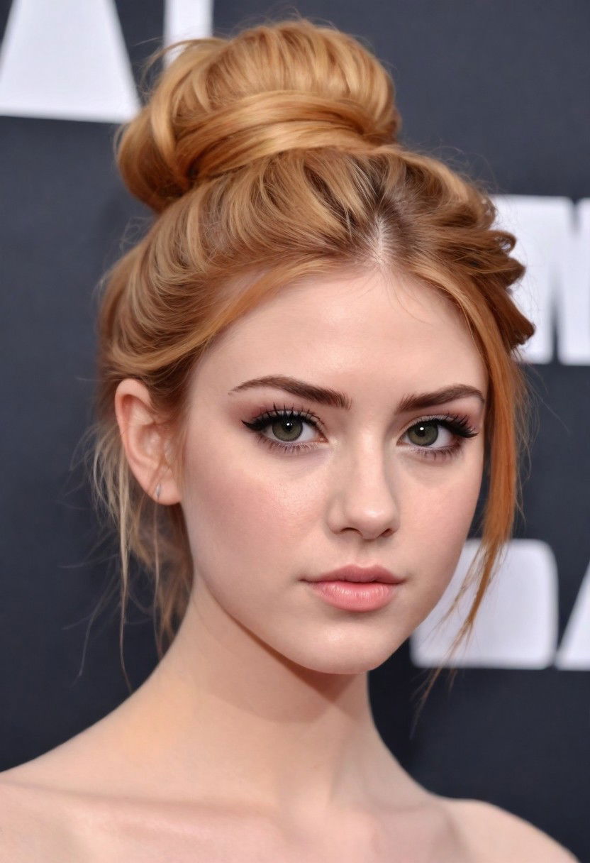 messy bun hairstyle for greasy hair