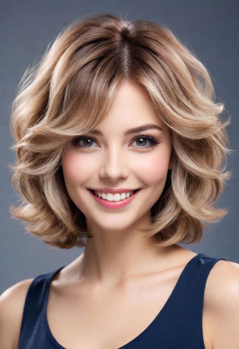 mid length with face framing layers