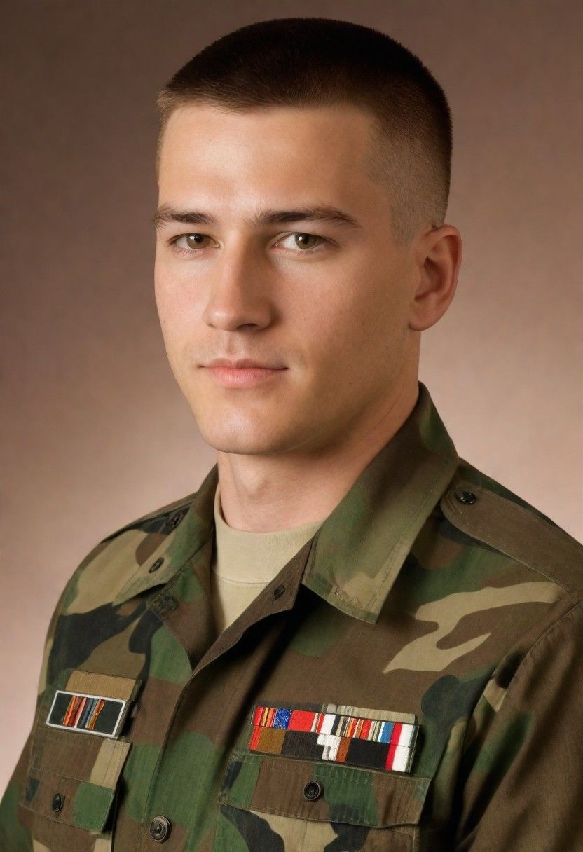 military hair cut for men