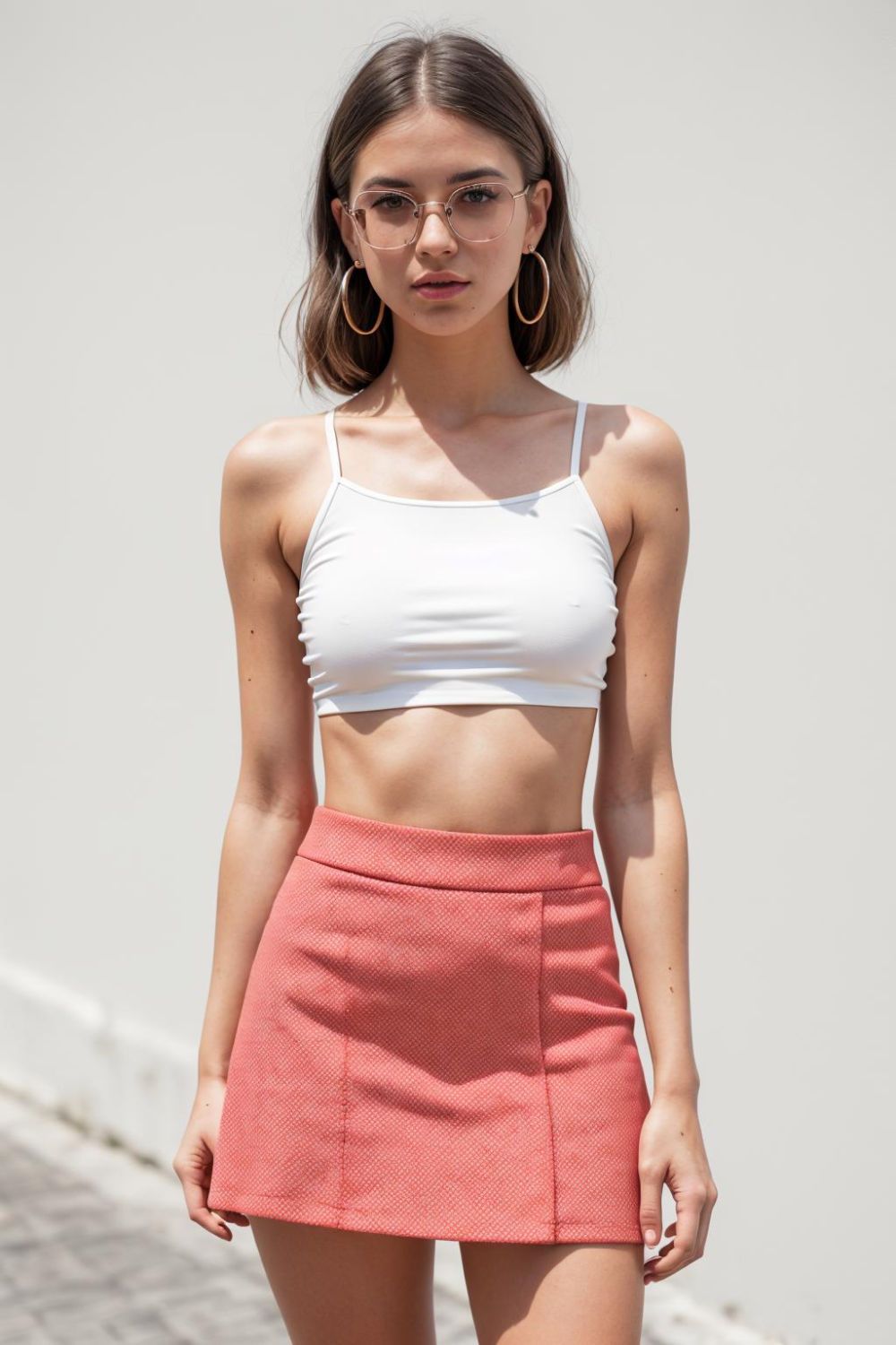 mini skirt with a boxy crop top summer dress
