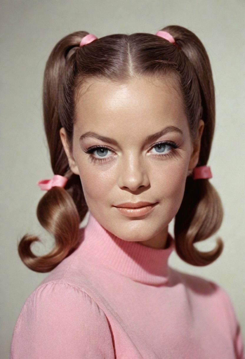 mod pigtails 1960s hairstyle