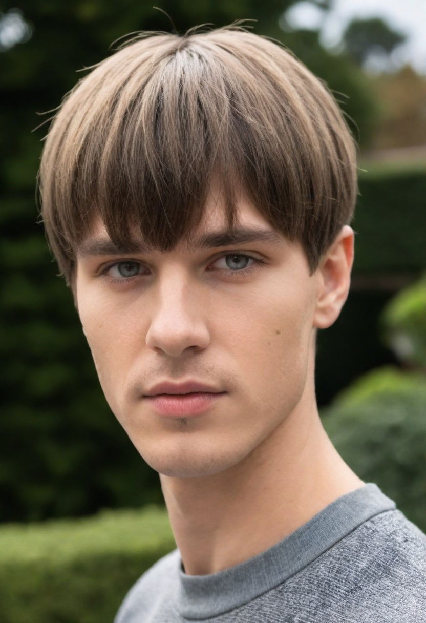 modern bowl haircut for men