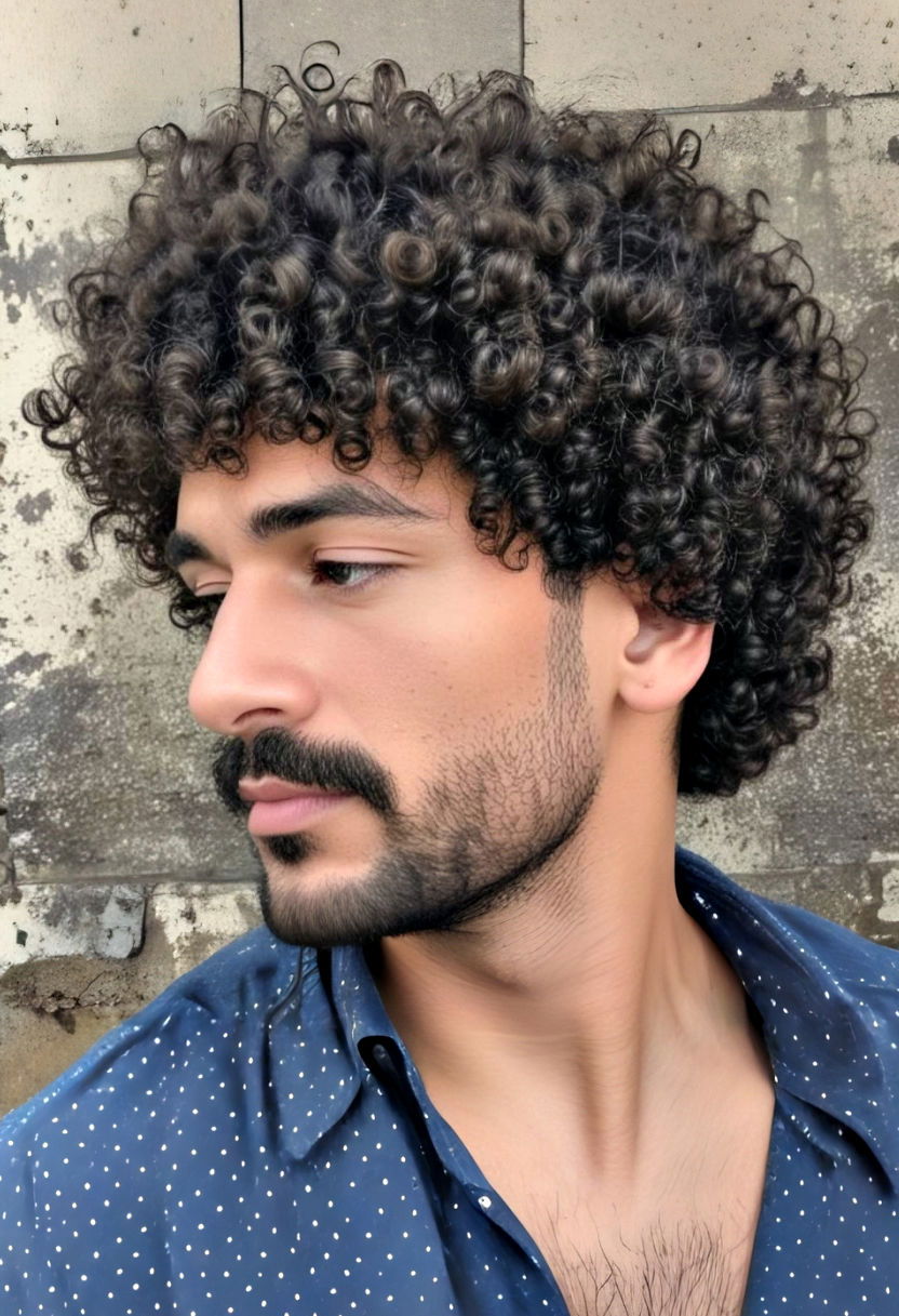 modern jheri curl hairstyle men