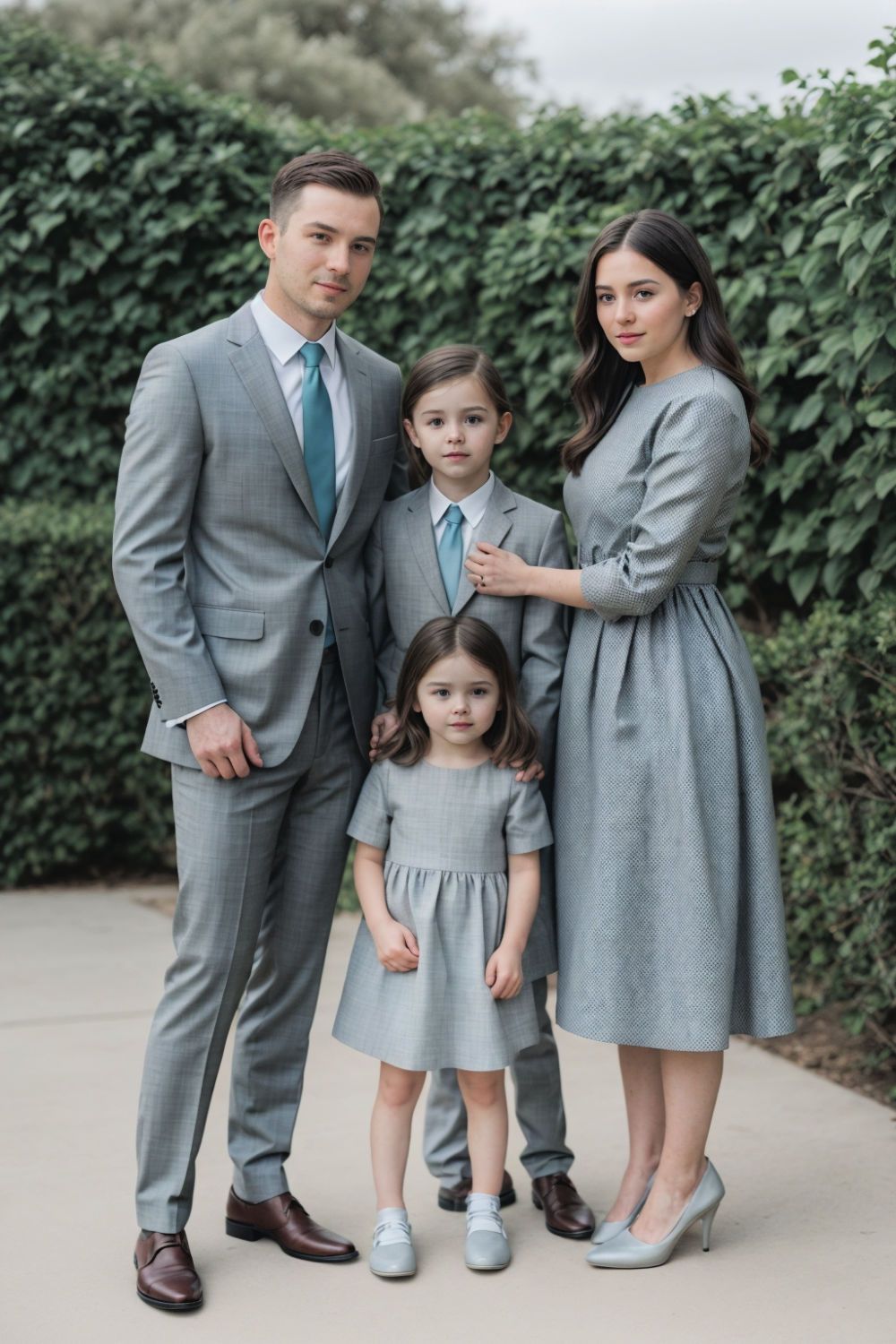 modern monochrome magic family photo outfit