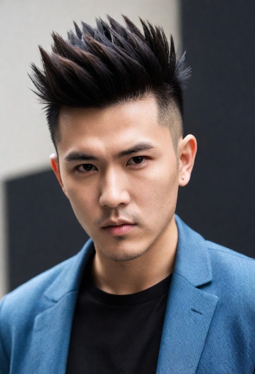 modern spiky quiff asian hairstyle men