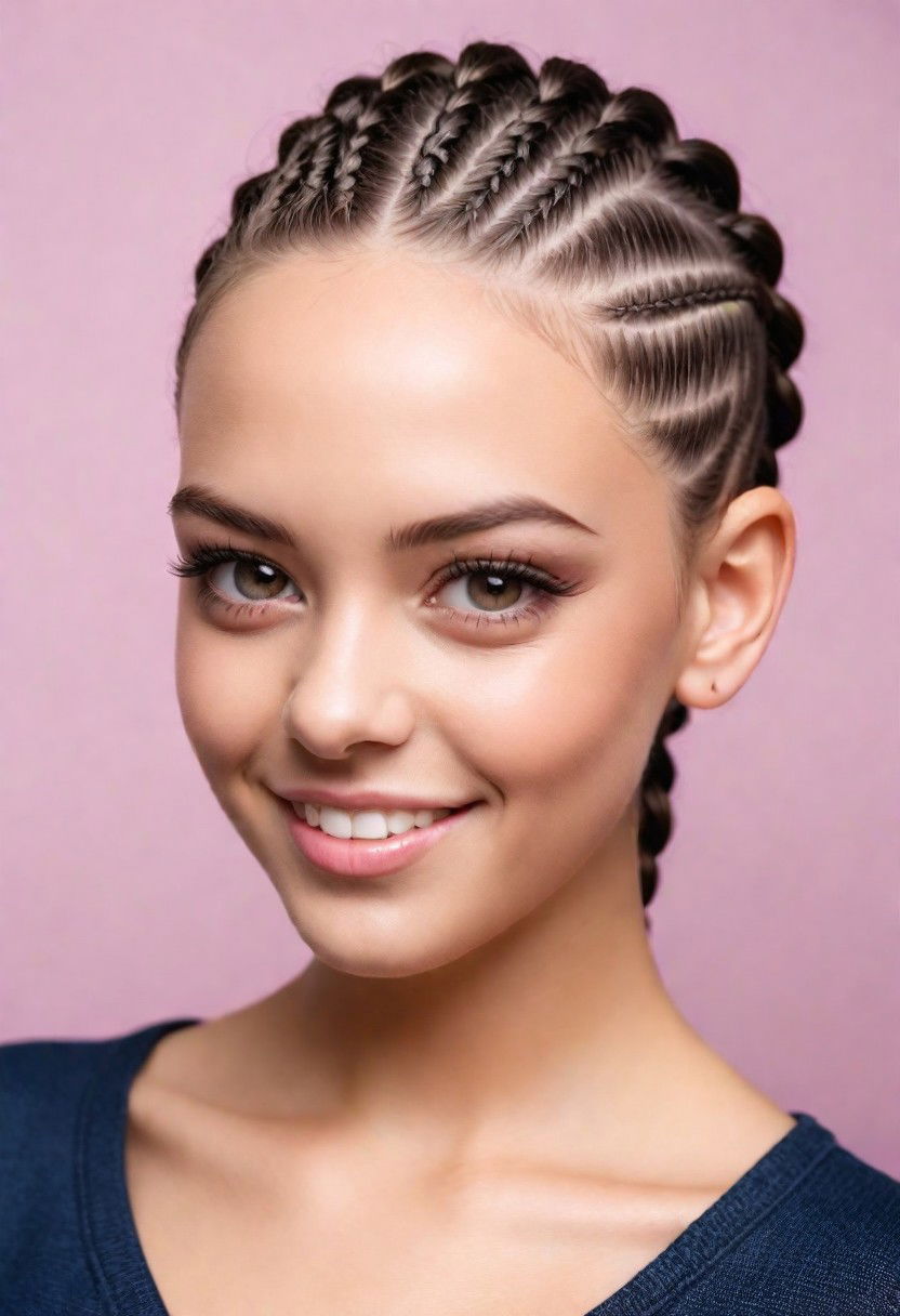 modern stitch cornrows hairstyle