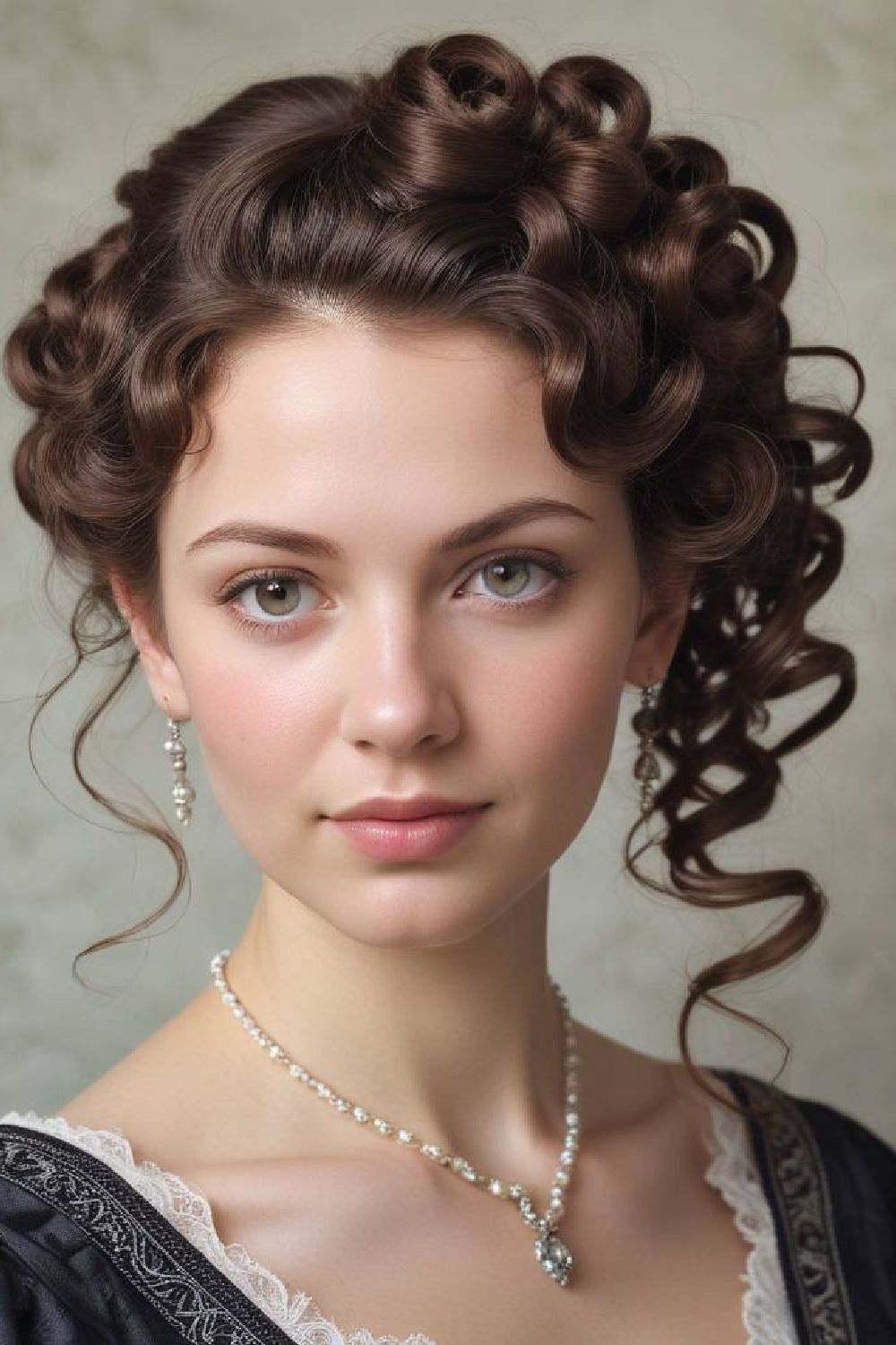 modern style victorian tendril curls