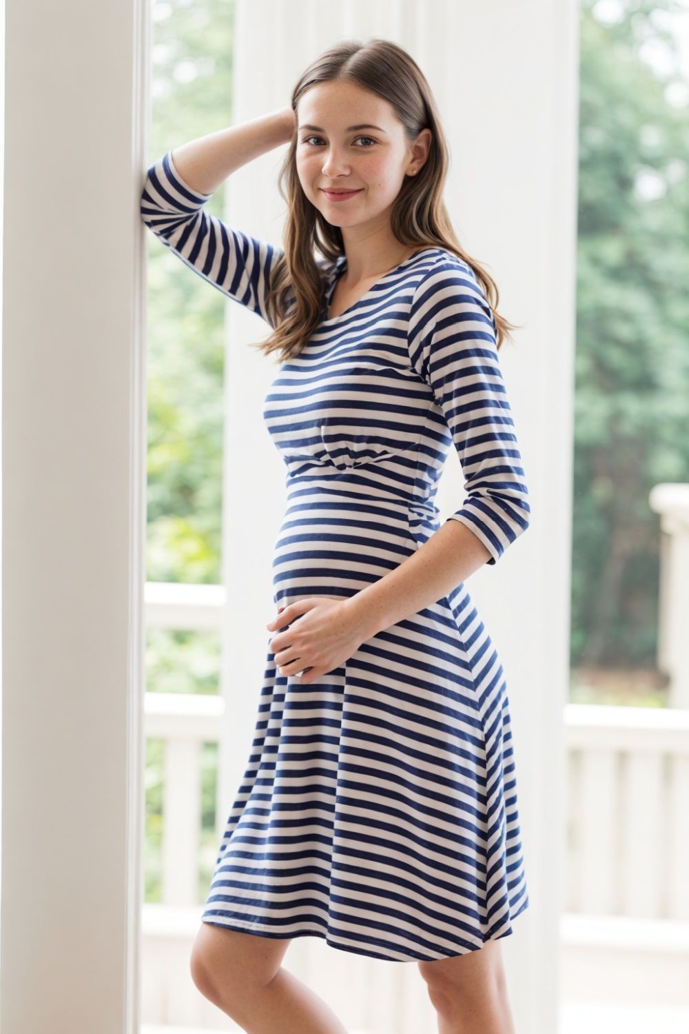 nautical striped dress for baby shower