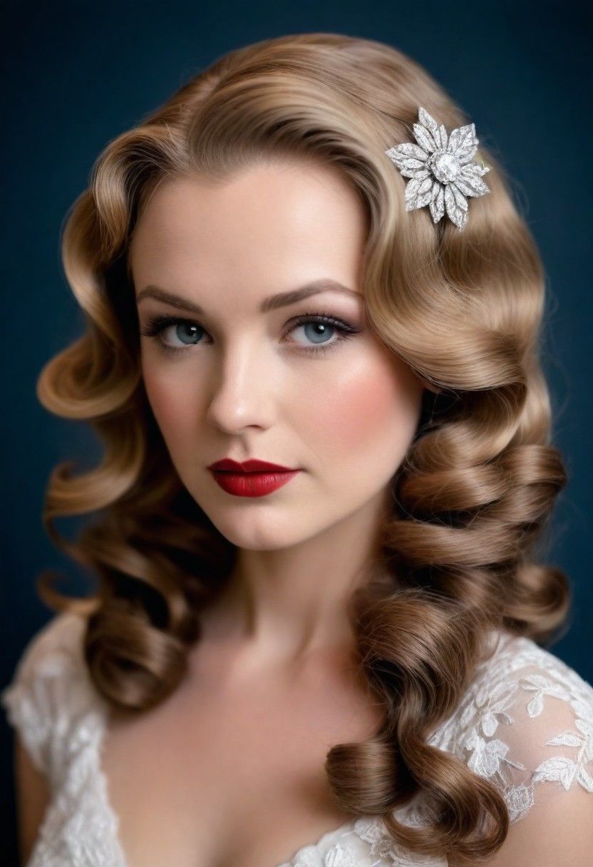 old hollywood glamour waves