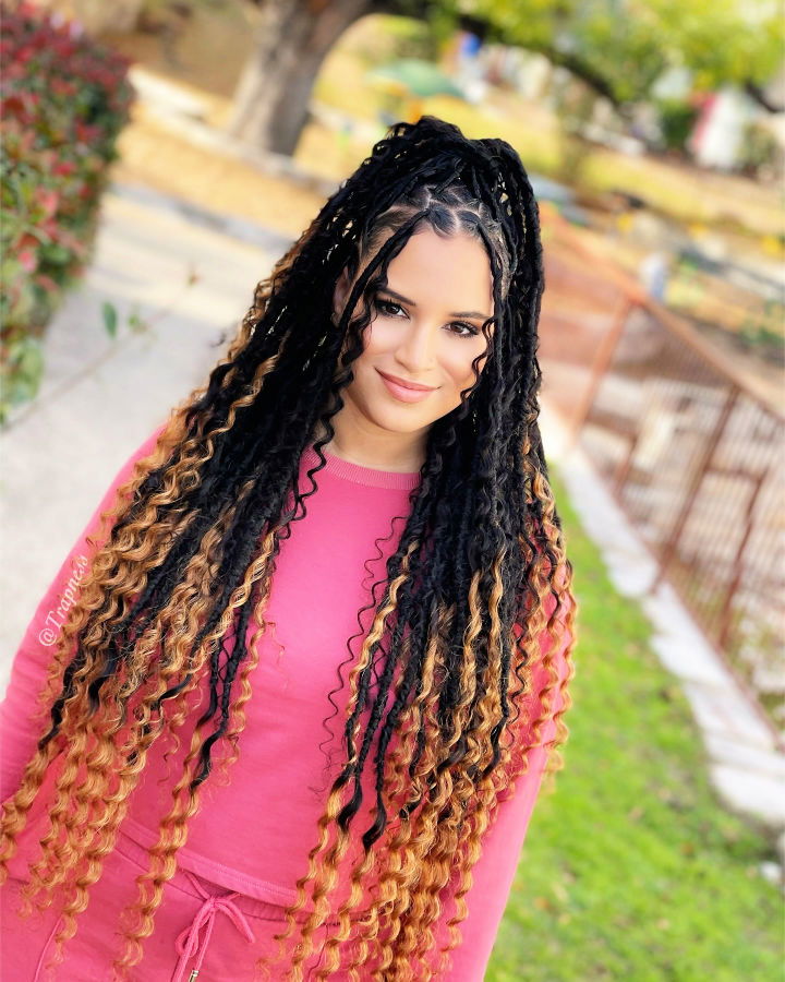 ombre locs hairstyle