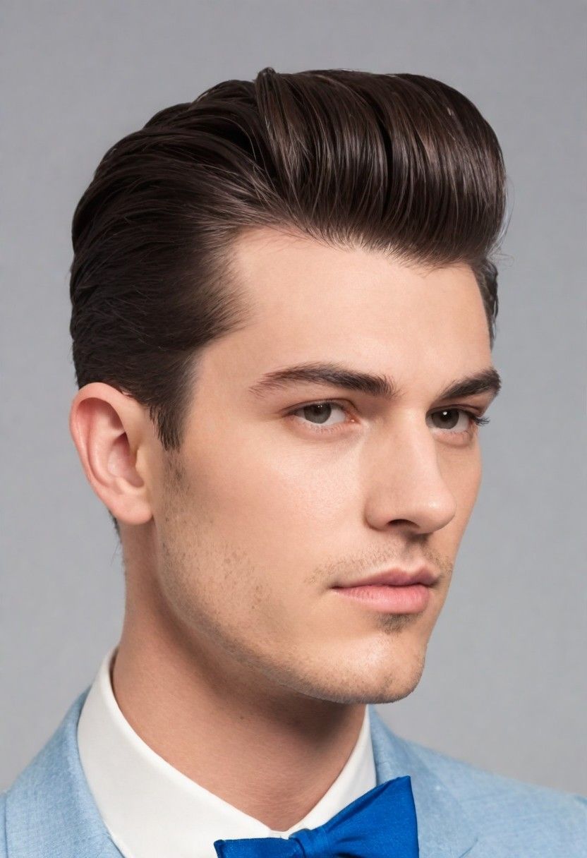 parted pompadour hairstyles