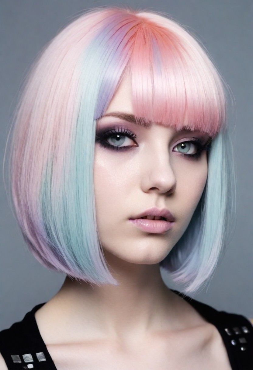 pastel goth bob hairstyle