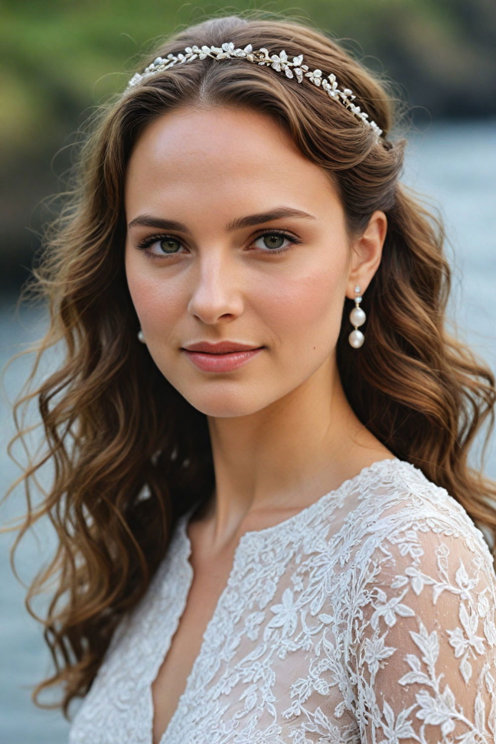 pearl embellished waves hairstyle