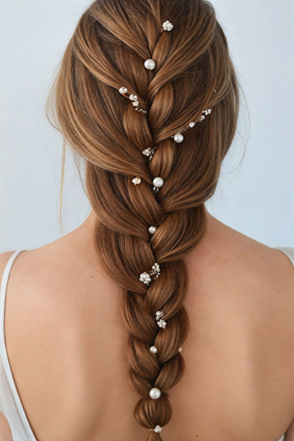 pearl entwined braids hairstyle