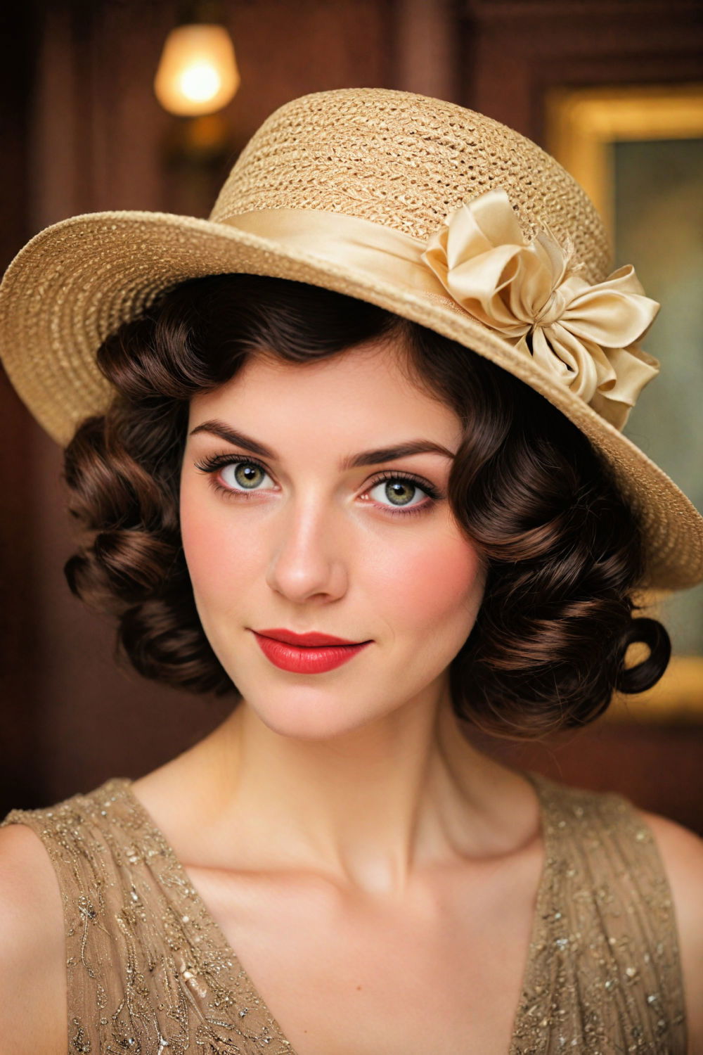 peeking pin curls 1920s hairstyle