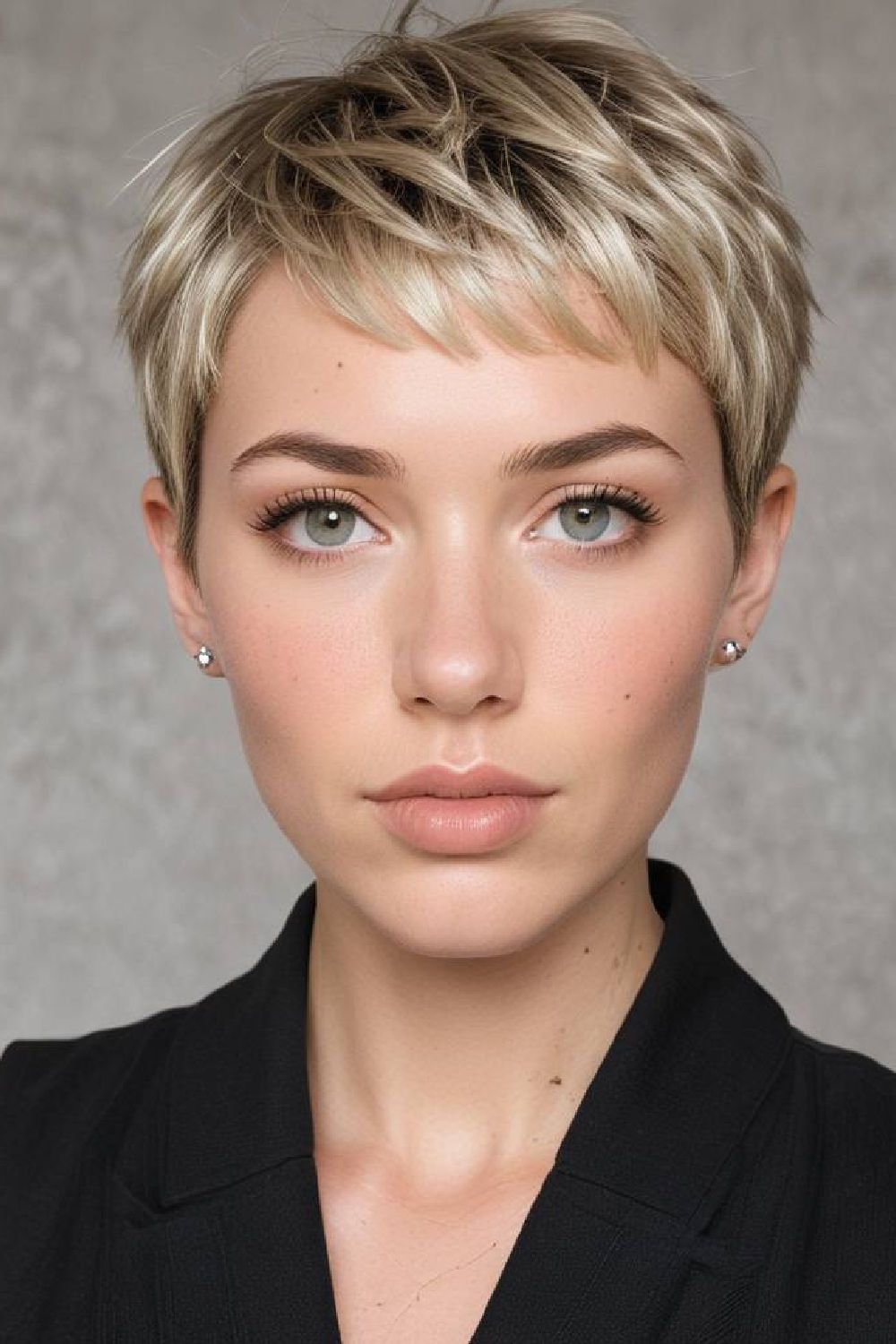 pixie haircut for heart shaped face
