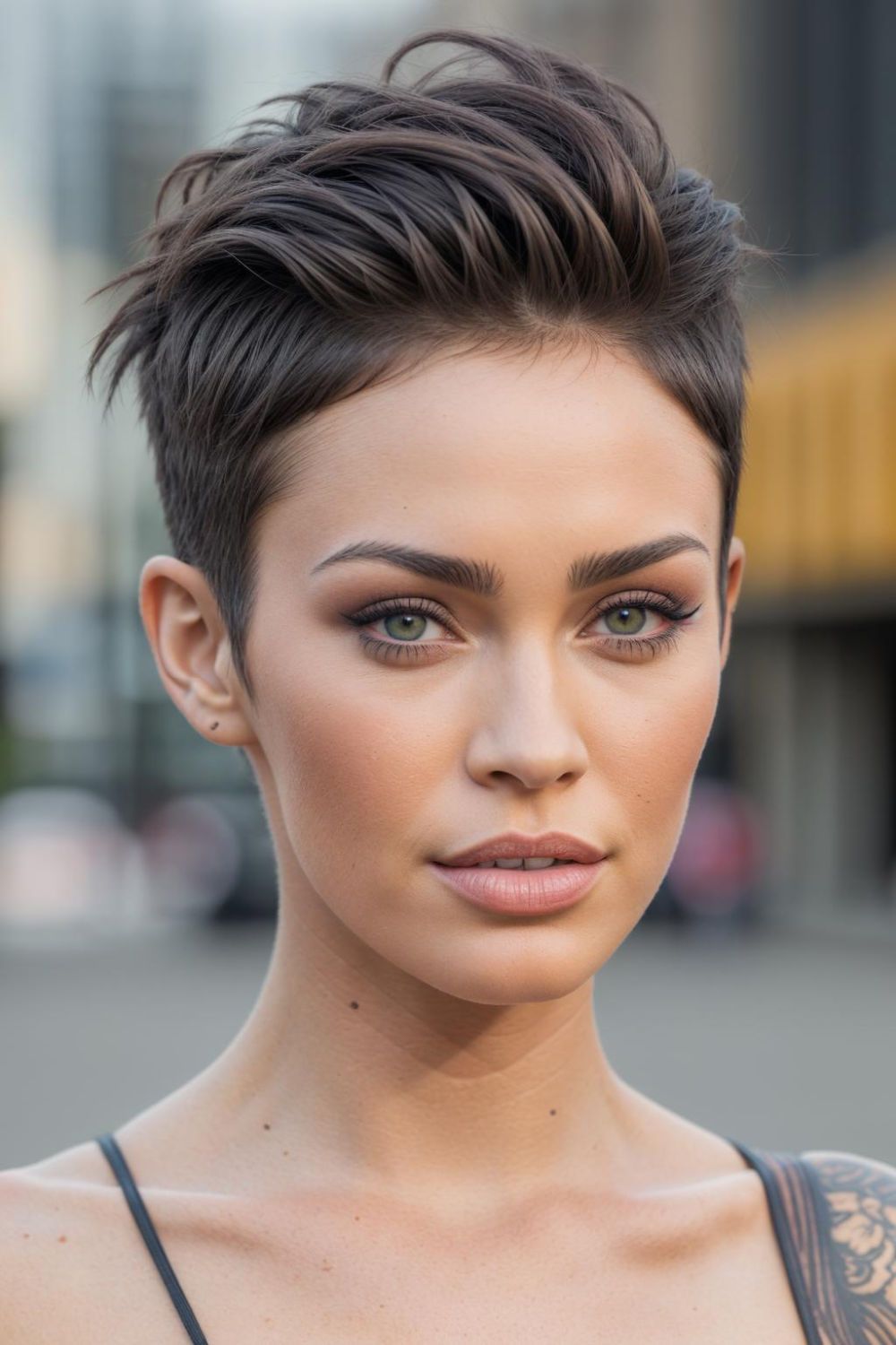 pixie with tapered sides and volume top