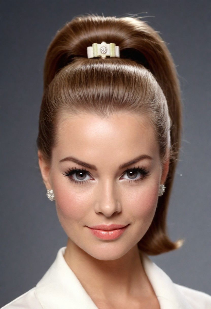 playful yet chic teased ponytail hairstyle