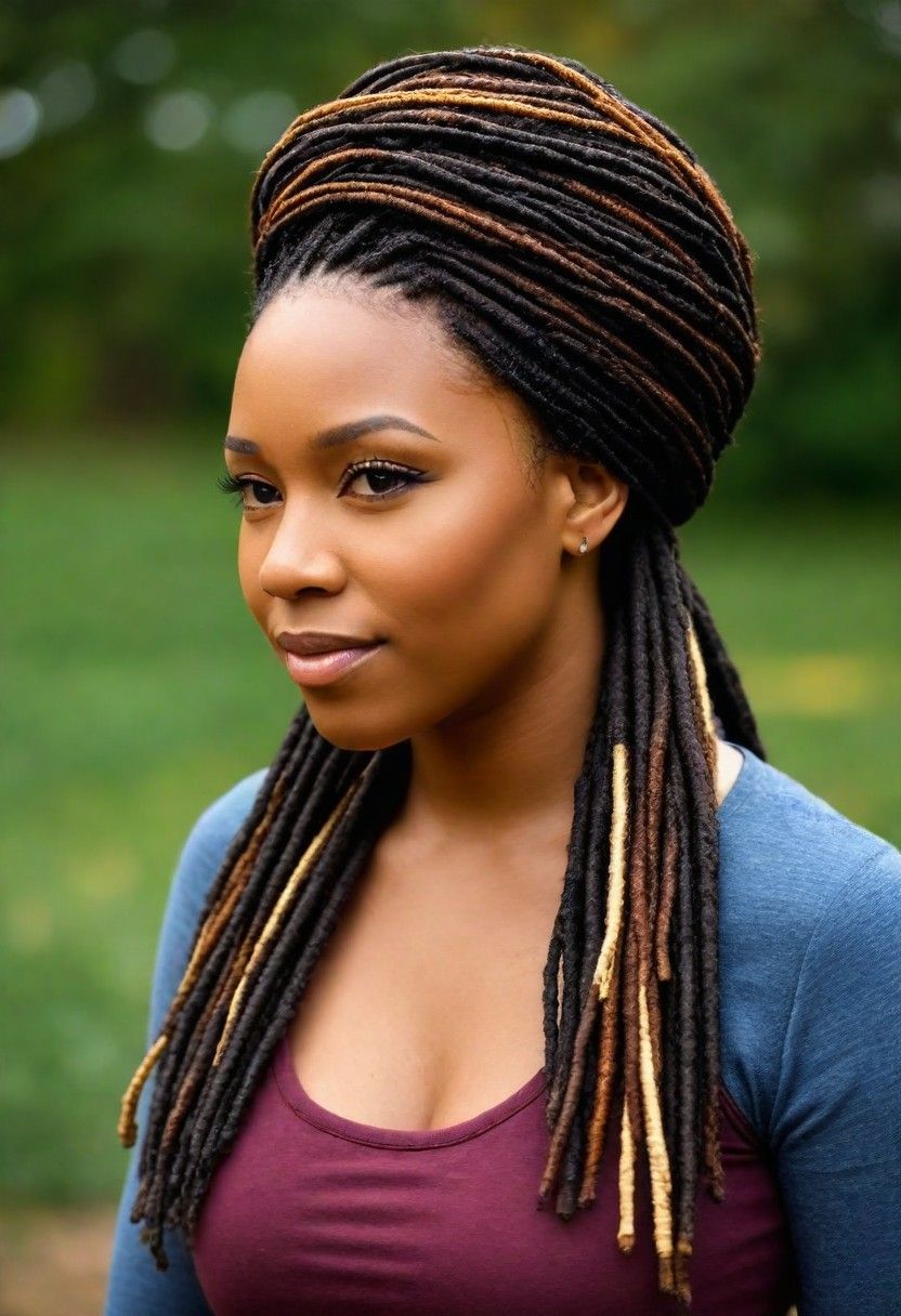 protective style wrapped dreadlocks