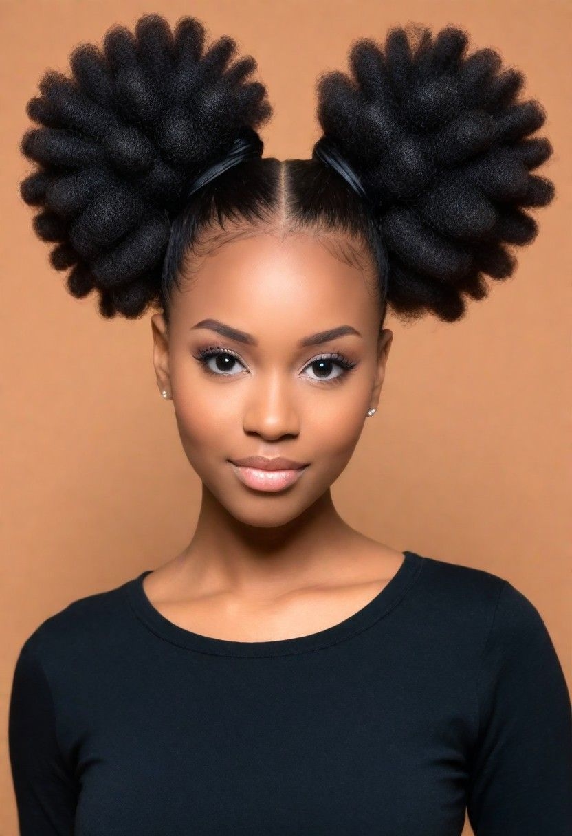 puffball ponytails hair style