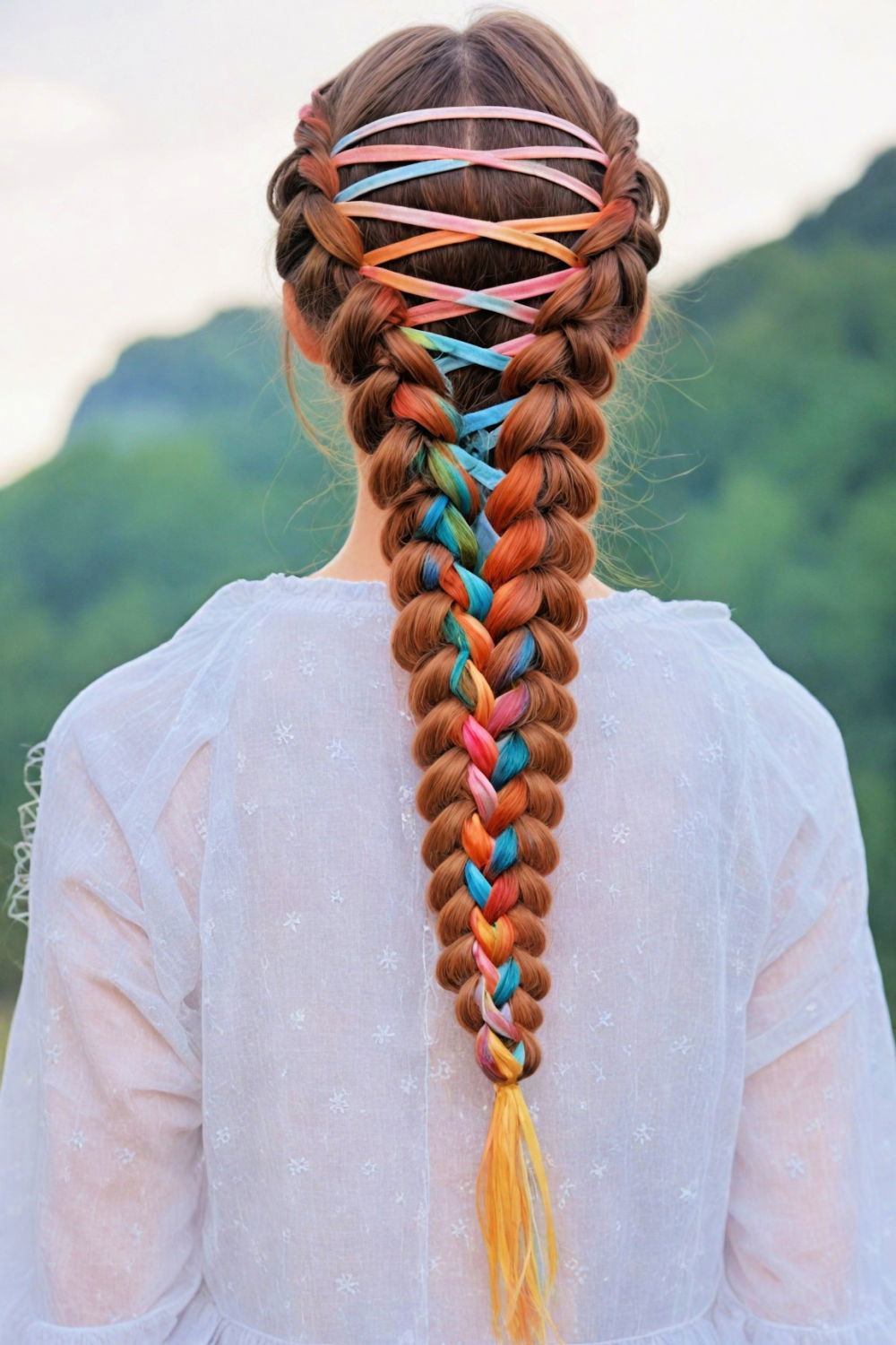 renaissance ribbon weave hairstyle