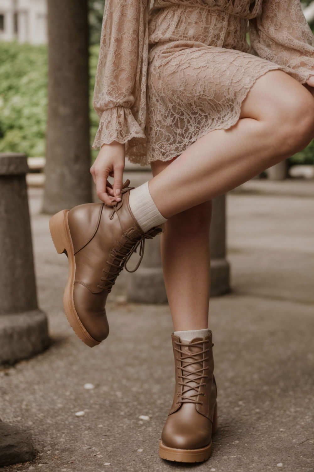retro lace up boots