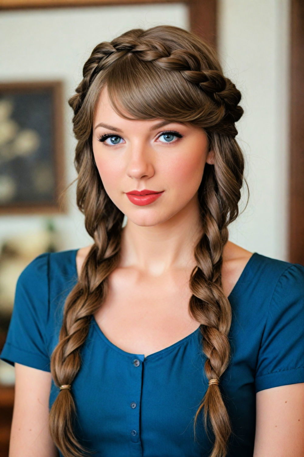 romantic braided crown haircut