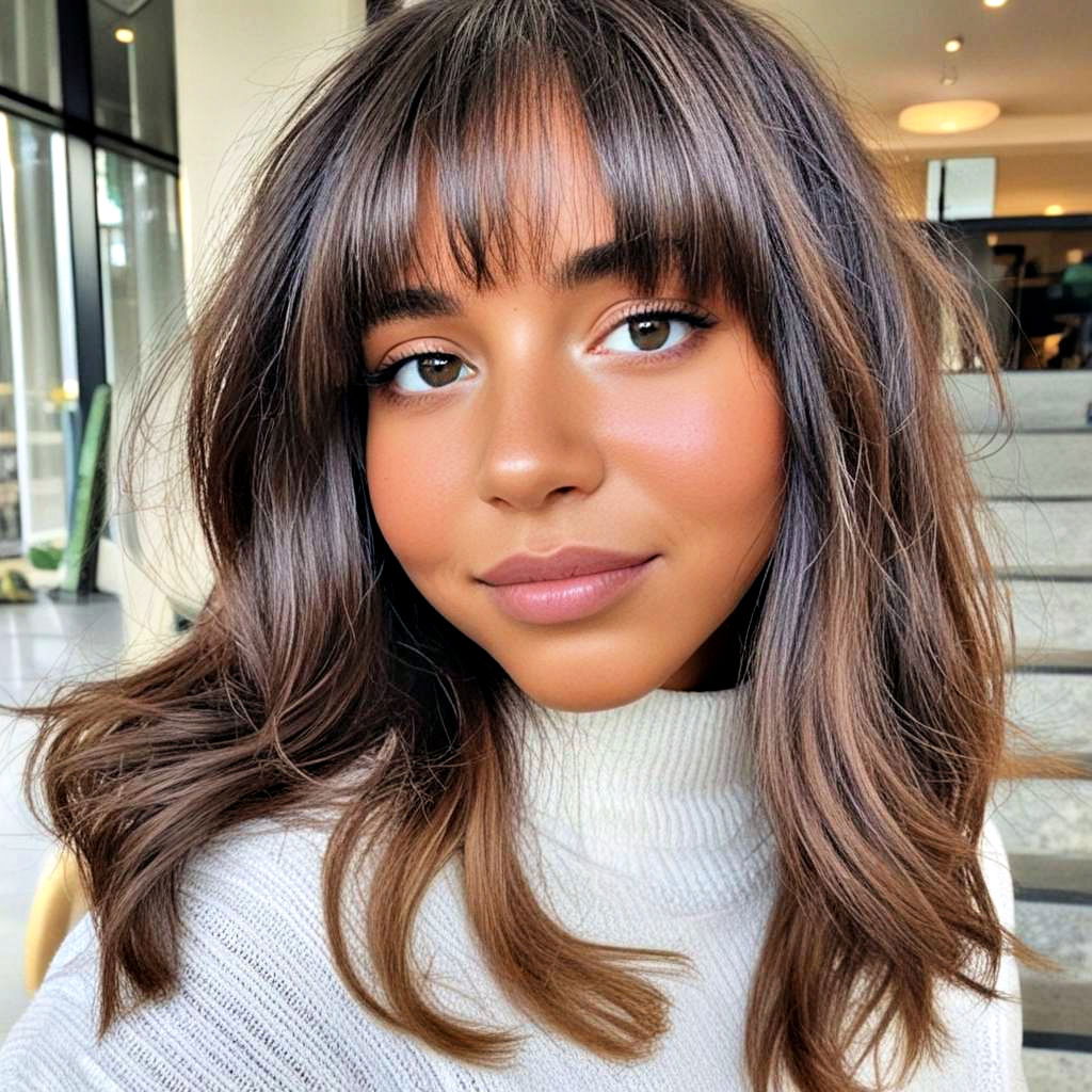 rounded fringe hairstyle