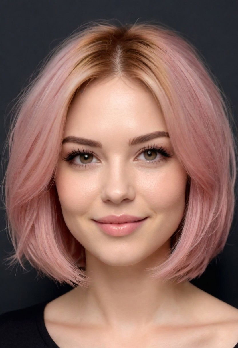 rounded layered bob haircut