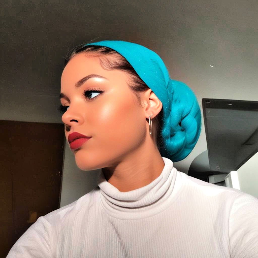 scarf wrapped bun hairstyle