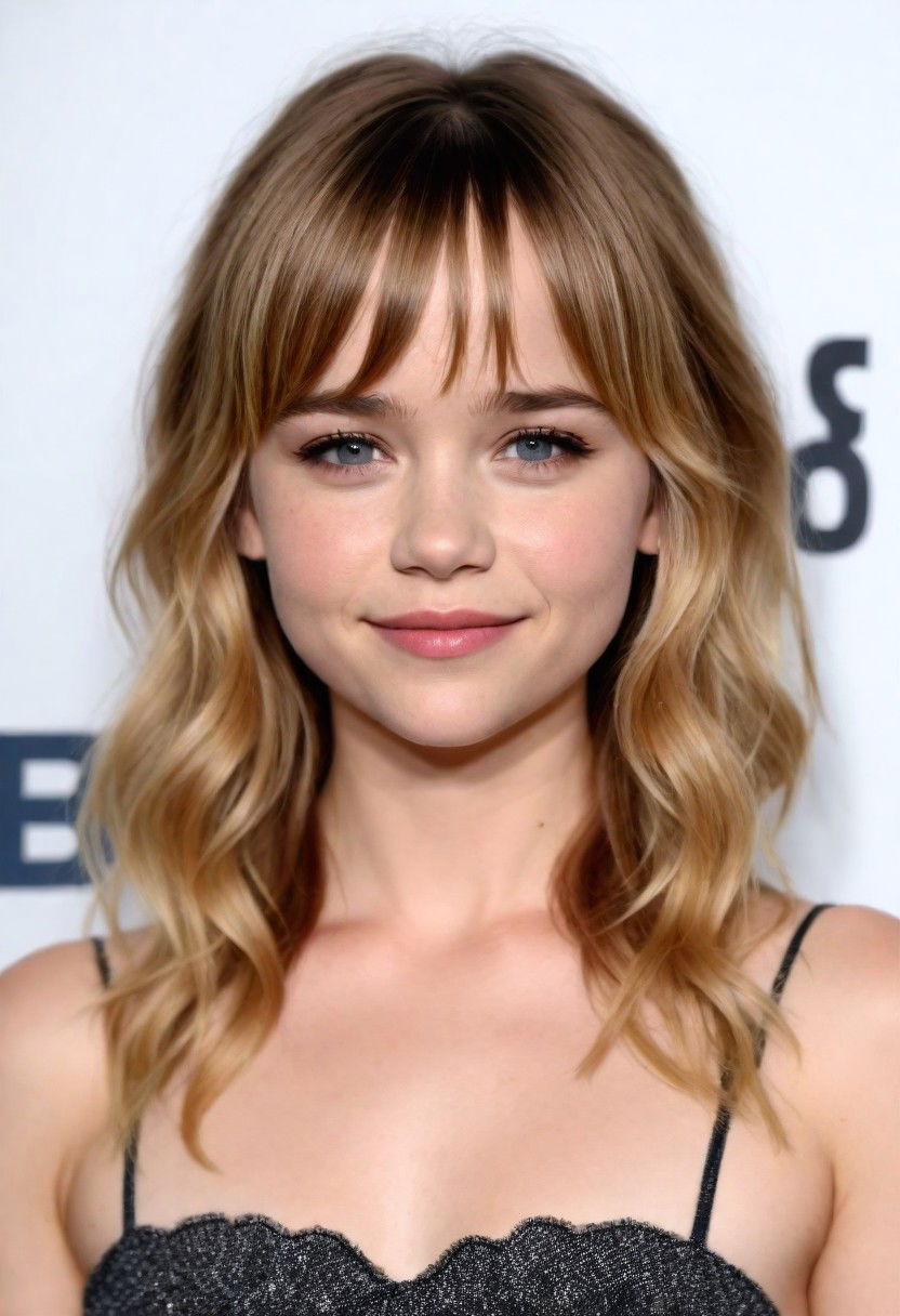 shaggy cut with bangs for long wavy hair