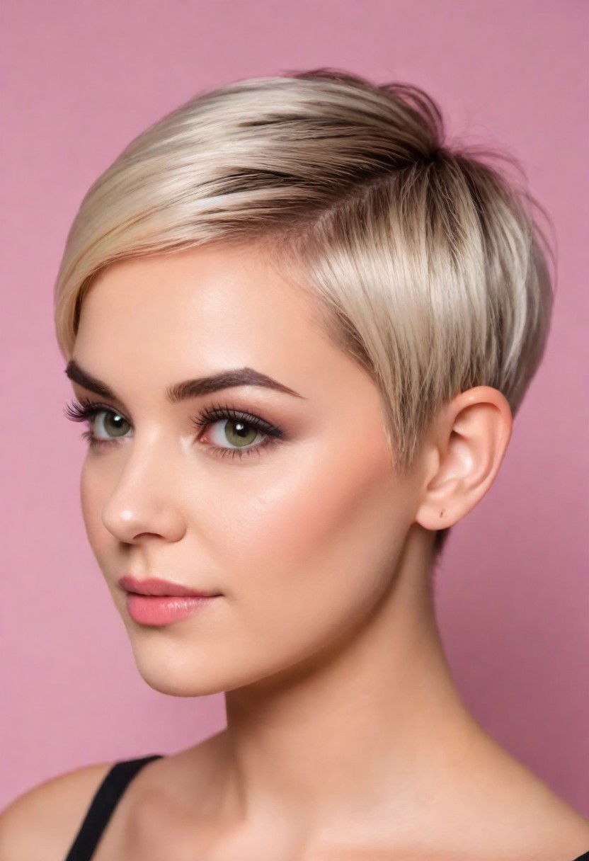 side part pixie haircut