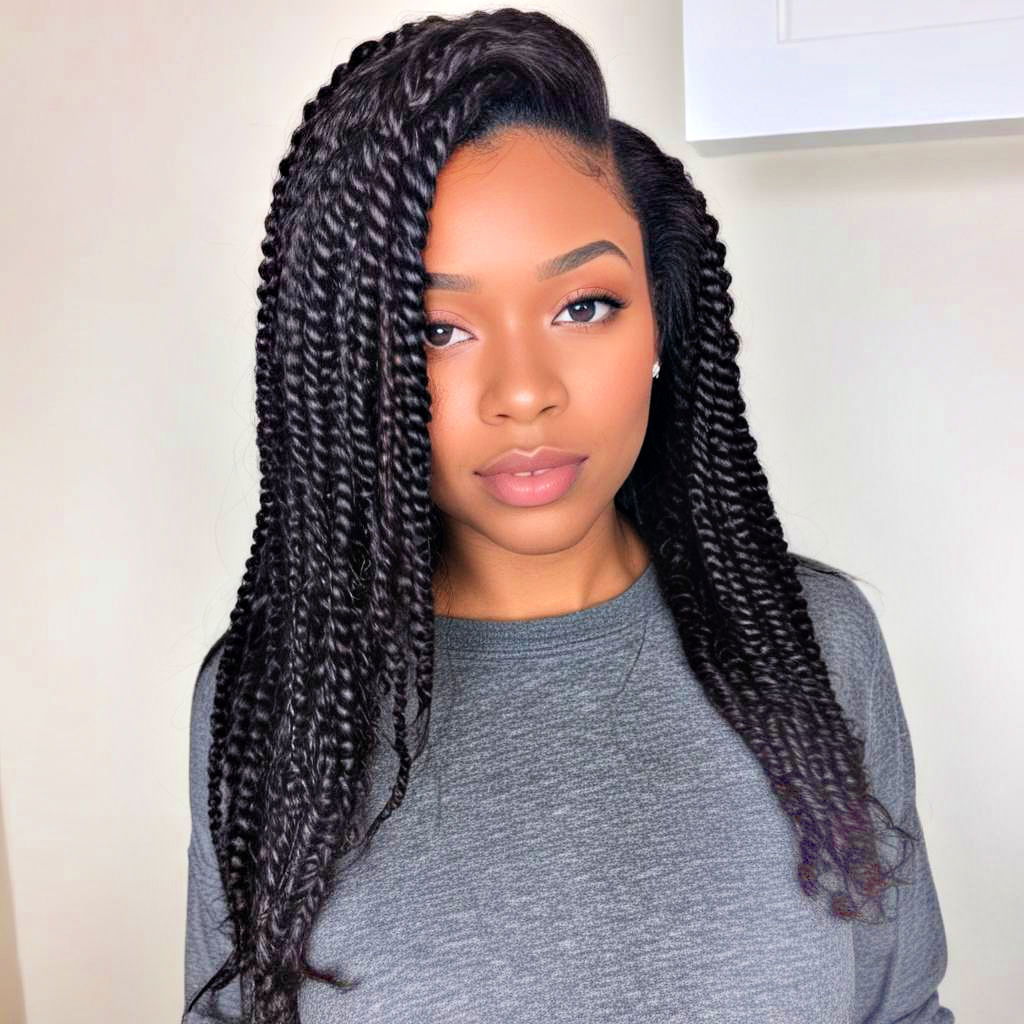 side part with a twist